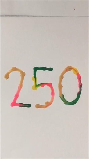 250 number drawing | drops bole magic tale 💧🎨 #shorts #art