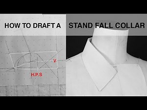 HOW TO DRAFT A STAND FALL COLLAR. PATTERN MAKING.