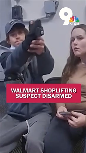 A man suspected of shoplifting from a Walmart in Ohio pulled a gun and attempted to shoot an officer in the store's loss prevention office. MORE: https://www.ktsm.com/news/video-walmart-shoplifting-suspect-is-disarmed-after-appearing-to-pull-gun-on-officer/?utm_medium=social&utm_source=facebook_KTSM_9_News | KTSM 9 News
