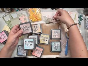Easy layered library card catalog embellishments using Tim Holtz supplies