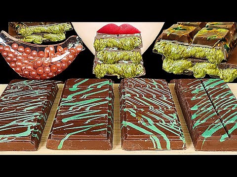 ASMR VIRAL DUBAI CHOCOLATE, 두바이 초콜릿 먹방, SATISFYING CRUNCHY EATING SOUNDS, DRINKING SOUNDS, MUKBANG
