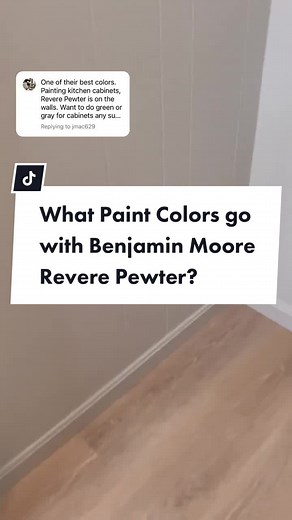 5 paint color combinations that coordinate with Benjamin Moore’s Revere Pewter. Follow for more paint color ideas, budget home improvement, DIY tips and hacks, budget DIY tip, and DIY inspiration🤎#justhaleyhomes #benjaminmoorepaint #reverepewter #paintcolorideas #interiorpaintcolors #paintcolors #paintcolor #benjaminmoore
