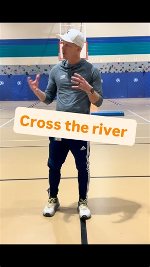 Ben Landers on Instagram: "Cross the River is one of my favs to work on Teambuilding, Communication, Cooperation and Collaboration in PE Class . Here’s the basics of the game, you can also download a free lesson plan and see more teaching examples and grade level variations on the site if you want more info . #physed #peteacher"