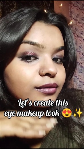 Black red combination eyemakeup look 😍✨ #learningjourney #youtubefeed #weddingbeautytips