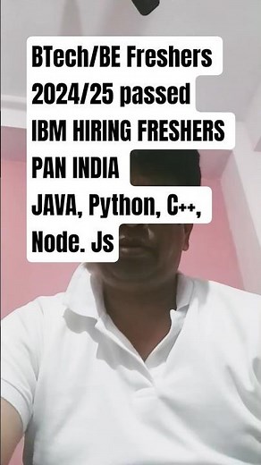 IBM Off Campus Drive 2025 | Entry Level Software Engineer | 2024–2025 Passouts