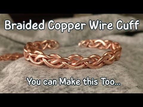 Easy Braided Copper Wire Cuff Bracelet/Beginner DIY Jewellery Tutorial ‪@CopperCrazy‬