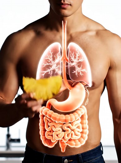🇺🇸 See how pineapple is digested inside your body 🍍 Watch in 3D as enzymes break it down — cleansing your gut, boosting digestion, and fueling your body with vitamins and natural energy. Follow Dr Ruth for more 3D health visuals that reveal what really happens inside you. Comment “PINEAPPLE” if you love this fruit and share to inspire healthy living! #USA #pineapple #humanbody #anatomy #3danimation