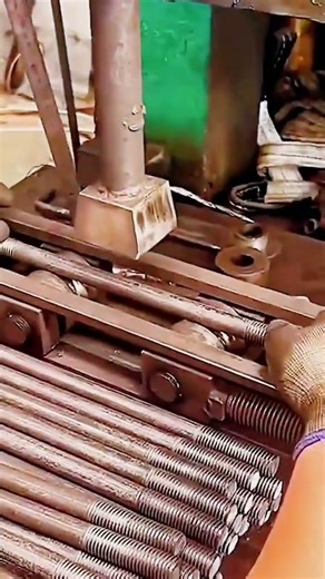 cool press machine for bending threaded iron rods #shorts