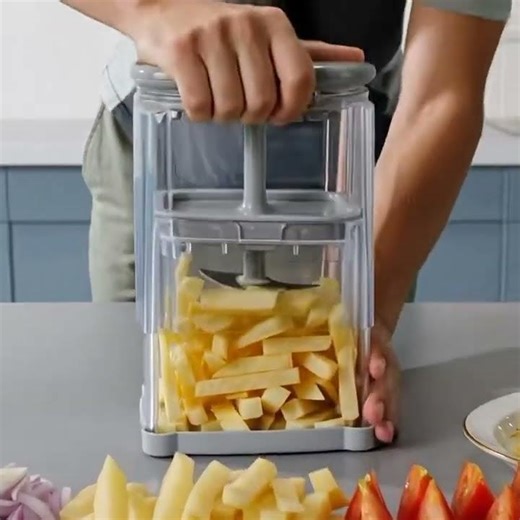 Best Kitchen Tool: Multifunctional Manual French Fry Cutter #shorts