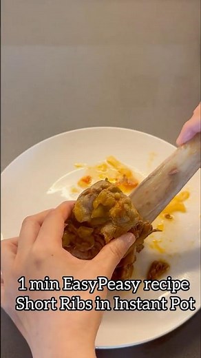 1min Lazy Recipe: Beef Short Ribs in Instant Pot