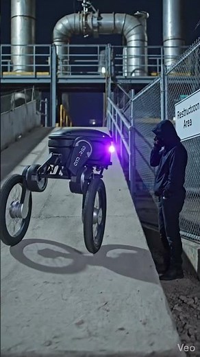 Ascento Robot Security Patrol Video (AI generated)