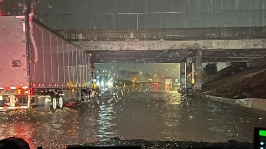 Winter storm causes freeway flooding along I-5, Hwy 99 in Stockton area