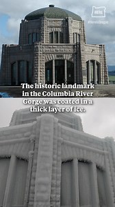 111K views · 4.6K reactions | Al Russell, who lives in nearby Cascade Locks, captured photos of the Vista House at Crown Point during the recent snow and ice as he helped deliver food to his girlfriend’s father, who lives in the area. Read more at https://www.hereisoregon.com/places/2024/01/photos-show-vista-house-entombed-in-ice-atop-columbia-river-gorge.html | Here Is Oregon | Facebook