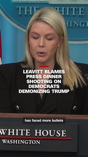 The White House sought to shift blame for a rise in political violence to Democrats, with press secretary Karoline Leavitt pointing to a long list of remarks from Democratic elected officials — while omitting incendiary rhetoric coming from Republicans and the president himself.