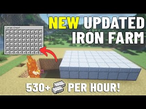 NEW FASTEST Iron Farm in Minecraft 1.21 | 530+ Iron Per Hour