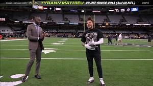 27K views · 957 reactions | Tyrann Mathieu joined Robert Griffin III and Larry Fitzgerald to talk how his career has lead him back home with the New Orleans Saints ⚜️ | NFL on ESPN | Facebook
