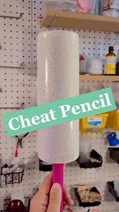 Waterslide pencil is where it's at 💯 #tumbler #tumblercups #glittertumblers #crystalac #epoxyfree #diy #craftymoms #pencil #teachergift