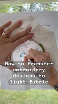 How To Transfer Embroidery Designs To Light Fabric #embroidery #embroidereverything #stitching
