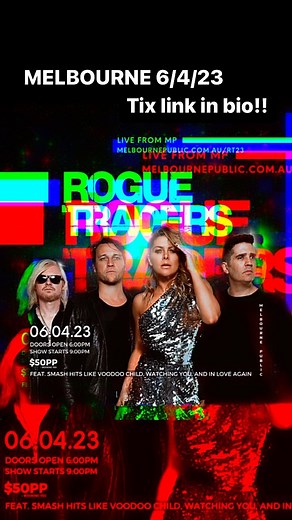 2.2K views · 21 reactions | Melbourne, We’re Coming Home! Join us as we partner with @mushroomevents for the full band show experience on April 6th at Melbourne Public. It’s our Victorian launch of To The Disco and it’s going to be EPIC! Grab your tickets from the link in the bio… See you down the front!! RT xxx | Rogue Traders | Facebook