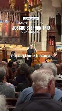 Joscho Stephan Trio (Glen Ridge Congregational Church, NJ) GYPSY JAZZ. March 20th, 2026 #jazztrio