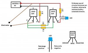 Sensor detector de humedad casero (con transistores) | Proyectos de Electrónica