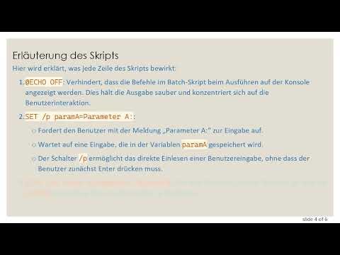 Effiziente Verwendung von DOS-Batchdateien für Benutzereingaben in derselben Zeile