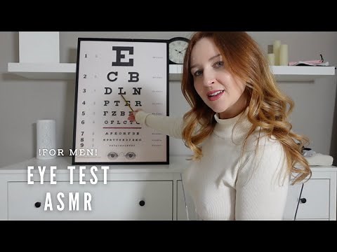 ASMR Eye Test - Softly Spoken Whispers - Role Play - FOR MEN!