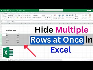 How to Hide Multiple Rows at Once in Excel | hide multiple rows in Excel