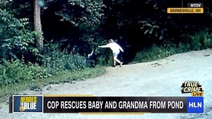 19K views · 294 reactions | An off-duty police officer leaps into action after hearing the grandma's desperate screams. She and a baby had fallen into a pond. | HLN | Facebook