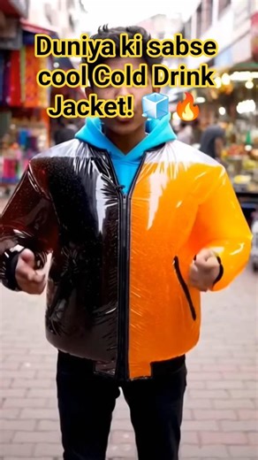 Duniya ki sabse cool Cold Drink Jacket! 🧊🔥#shortvideo #viralshort #explore