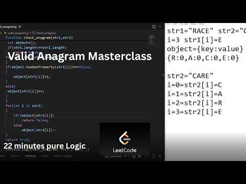 Interview valid anagram question 🔥 with explanation in javascript .(Works for Java, C++, Python, JS)