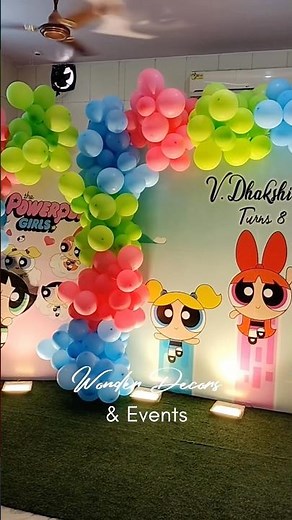 Powerpuff themed birthday party