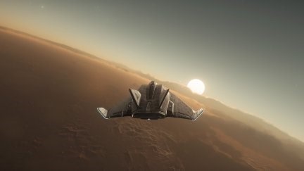 Star Citizen, space, spaceship, ultrawide, video game art, screen shot, video games, sunlight, sky, flying, Sun, stars, low light, clouds, landscape, CGI | 3440x1440 Wallpaper - wallhaven.cc