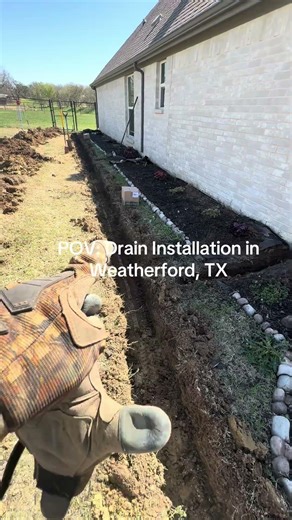 Excavation of a drainage system