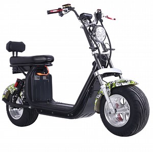 [Hot Item] New Citycoco 2000W Electric Scooter with Seat Lithium Battery 20ah Electric Motorcycle 60V with 2 Big Whee