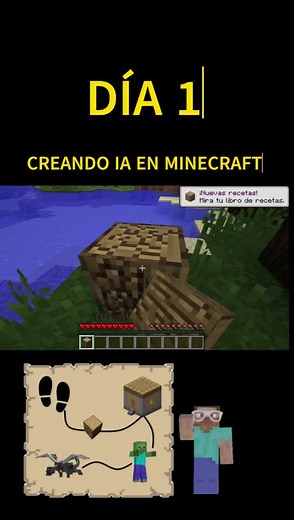 Steve aprende a caminar #ia #ai #inteligenciaartificial #fyp #minecraft #machinelearning #python #programming #datascience #steve