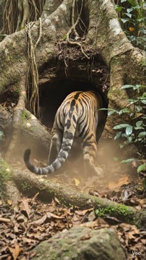 टाइगर ने पाइथन को बिल से बाहर खीचा #facts