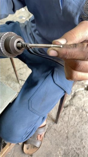 I Have Making a Ss wire spring on Hand Drill Machine #Shorts