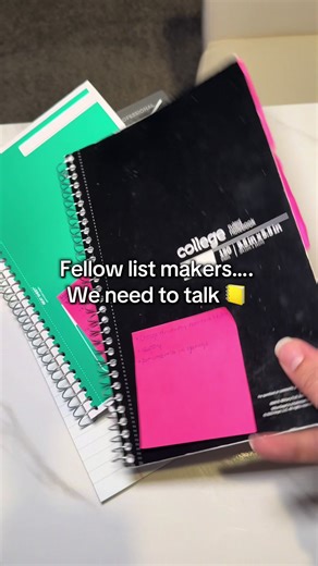 I make so many lists it’s honestly embarrassing 😭 but switching to a 5-subject notebook with real tabs just made my life a LOT easier. Sticky note tabs were not cutting it. #organizationhacks #notebook #backtoschool #officesupplies #schoolsupplies