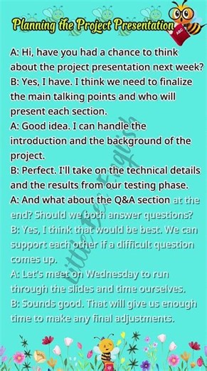 Planning the Project Presentation || English Speaking Practice || Little Bee English