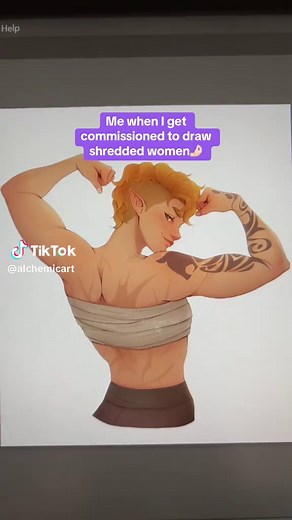 Exploring Muscular Anatomy in Digital Art Commissions