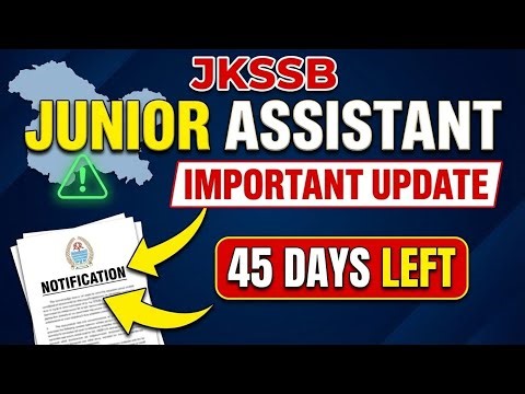 JKSSB Junior Assistant Important Update 🔥 | 40 Days Left 😱 ‪@TheAspirants01‬
