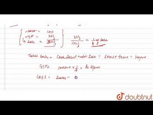 Calculate Closing Stock from the following details: