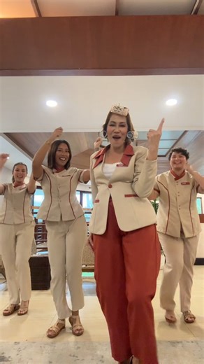 Rikki Mae Davao on Instagram: "Bago dumating ang guests ng La Playa Roja 👭👭 Love, Joy, Smile, and Manager Happy at your service! #Roja"