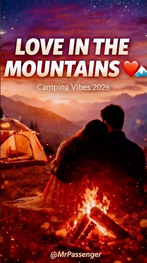 Camping with Love in the Mountains ❤️🏕️ | Romantic Travel Vibes 2026 #mrpassenger #shorts #camping