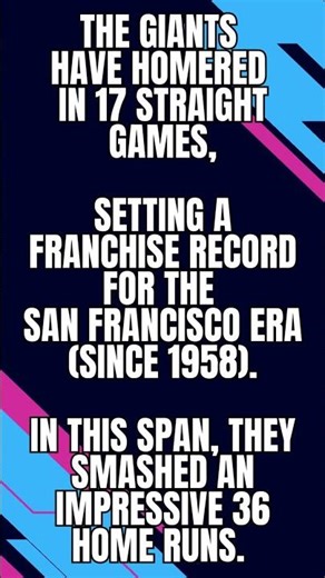 How Did The Giants Smash 36 Home Runs In A Row?
