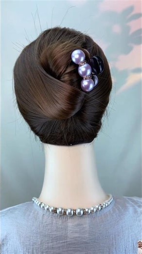 Side puff famous hair style with hair catcher #shorts