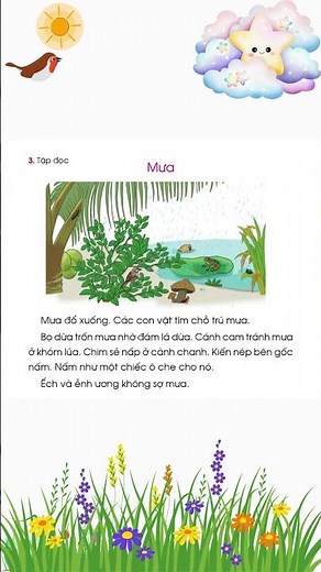 [LỚP 1] TẬP ĐỌC "MƯA" - SÁCH CÁNH DIỀU, TIẾNG VIỆT LỚP 1, TẬP 2