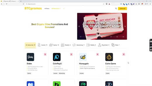 BTCpromos.com Site Introducion