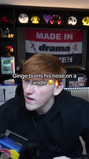 Ginge burns his nose on a candle 😭😭 #angryginge #angryginge13 #fyp #candle